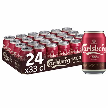Carlsberg 1883 - mørk pilsner 4,6% øl, 24x33cl. dåse