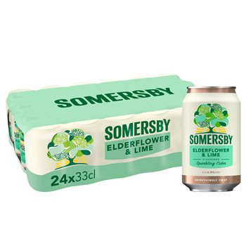 Somersby Elderflower Lime - 4,5% cider, 24x33cl dåse