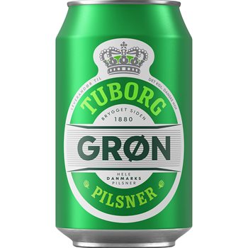 Grøn Tuborg - pilsner 4,6% øl, 24x33cl. dåse