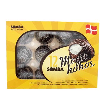 Samba Mega Kokos Flødeboller 12 stk 540 g