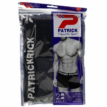 PATRICK 2pak Boxers shorts, Sort&Grå Str. XXL