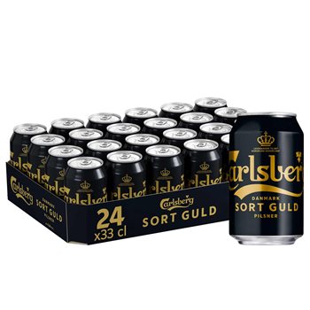 Carlsberg Sort Guld - stærk pilsner 5,8% øl, 24x33cl. dåse