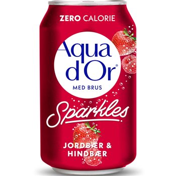 Aqua D'or Sparkles Jordbær & Hindbær 24x0,33 l.