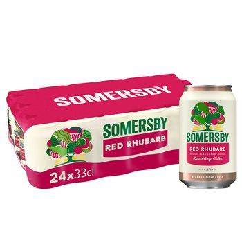 Somersby Red Rhubarb - rabarbercider 4,5%, 24x33cl. dåse