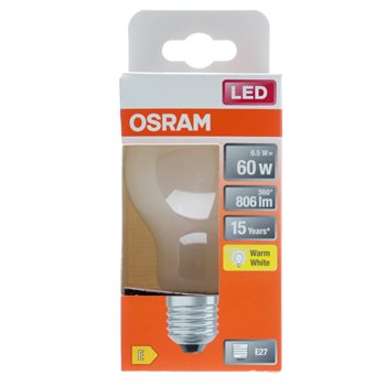 OSRAM LED STAR STD glas mat 60W non-dim  7W/827 E27