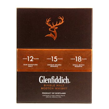 Glenfiddich Mix Pack 40% 12,15,18yo 3x0,2 l.
