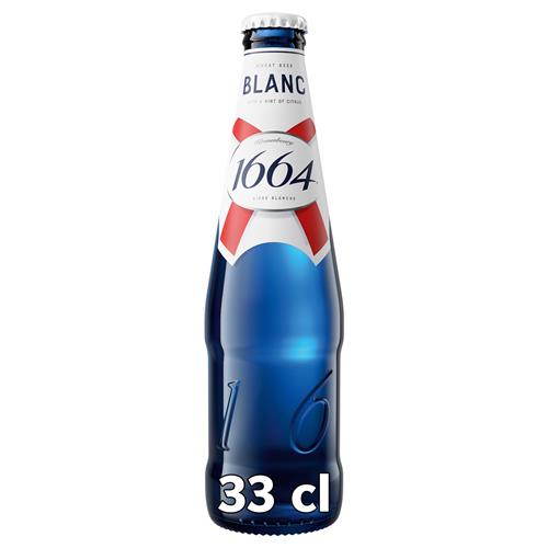 Kronenbourg 1664 Blanc - hvedeøl 5% øl, 24x33cl. flaske Grænsehandel til billige priser