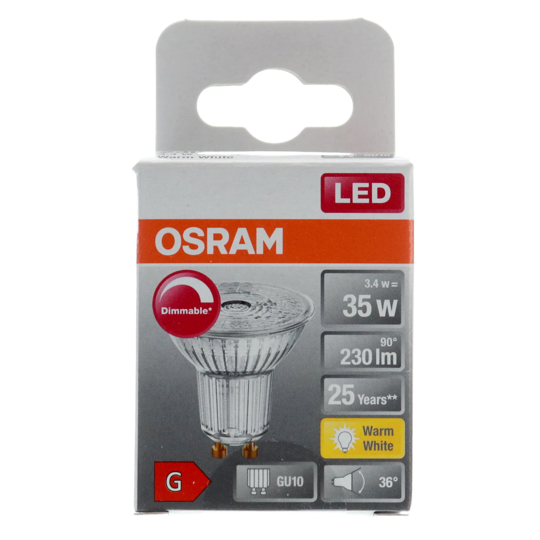 OSRAM LED PAR16 dim 36° GU10 - Grænsehandel billige priser