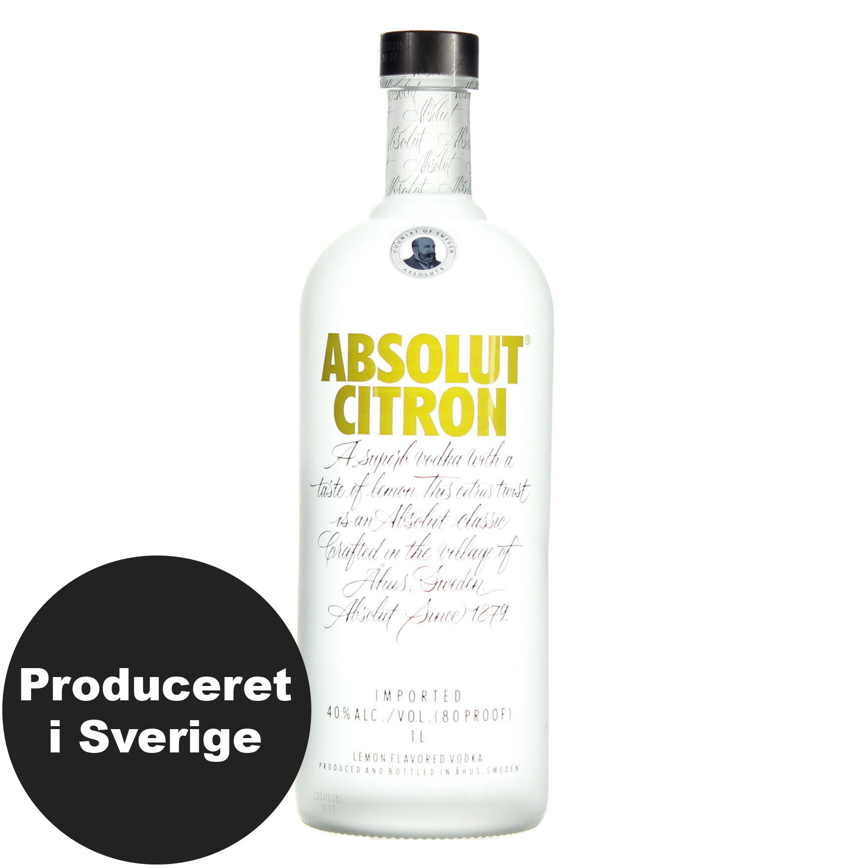 leksikon Algebraisk Ekstrem Absolut Vodka Citron 40% 1 l. - Grænsehandel til billige priser